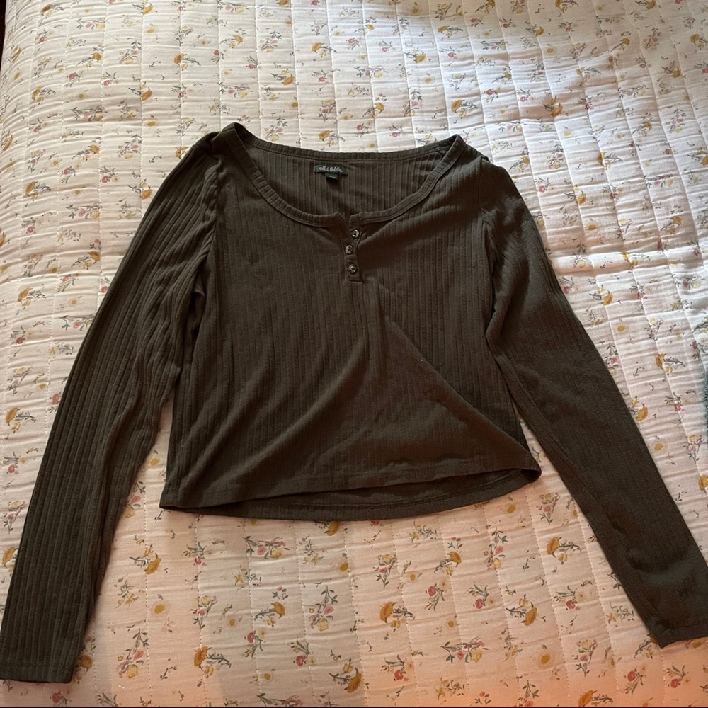 Wild Fable Green Long Sleeve Top